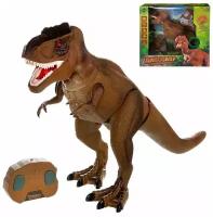 Интерактивная игрушка ABtoys Динозавр Тираннозавр на радиоуправлении, движение, световые и звуковые эффекты, 38х15 см