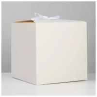 Коробка складная «Бежевая», 18 × 18 × 18 см