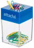 Скрепочница Attache магнит, с цвет. скрепками 28 мм (20шт.) цвет в ассорт