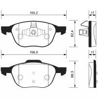 Колодки Тормозные Передние Ford C-Max, Focus, Kuga, Mazda 3, Mazda 5, Volvo C30, C70 Sangsin brake арт. SP1260