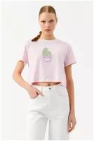 футболка женская befree, цвет: розовый, размер L