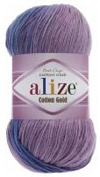 Пряжа Alize Cotton Gold Batik, 55 % хлопок, 45 % акрил, 100 г, 330 м, 5 шт., 4531 сине-голубой 330 м