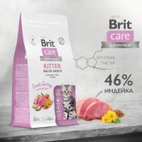 Сухой корм BRIT CARE супер-премиум с индейкой для котят, беременных и кормящих кошек 