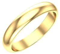Золотое кольцо, ширина 4 мм 1000986-00241 16