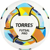 Мяч футзальный TORRES Futsal Pro, размер 4, 32 панели, Micro, 4 подслоя, ручная сшивка, цвет белый