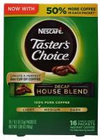 Растворимый кофе Nescafe Taster's Choice Decaf House Blend, в пакетиках