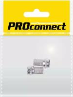 Разъем антенный на кабель, штекер F для кабеля RG-6, (2шт.) (пакет) PROconnect