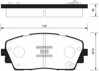 SANGSIN BRAKE SP1405 Колодки тормозные передние Sangsin SP-1405