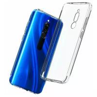 Ультратонкий силиконовый чехол для телефона Xiaomi Redmi 8 / Прозрачный защитный чехол для Сяоми Редми 8 / Premium силикон (Черный)