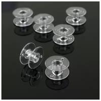 Аксессуары для швейных машин Micron Набор шпулек, d = 2 см, 6 шт, цвет прозрачный, P-021
