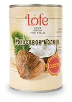 Молоко кокосовое Lofe в жестяной банке с ключом 18%, 400 мл