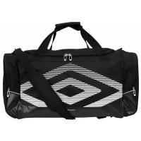 Спортивная сумка Umbro Pro Training 2.0 Medium Holdall с D-образным основным отделением. Вместительная сумка для тренировок с боковыми карманами. Сумка Umbro с регулируемым ремнем, 70 литров, темно-серый-лайм, 68 х28 х 29 см