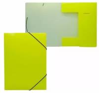 Папка на резинке А4, 500 мкм, Calligrata - Neon, корешок 30 мм, неоновая, жёлтая, 1 шт