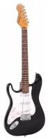 Левосторонняя электрогитара форма Stratоcaster SSS Encore LH-E6BLK