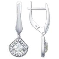 SOKOLOV Серьги из серебра со Swarovski Zirconia 89020092