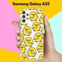 Силиконовый чехол на Samsung Galaxy A32 Опасный утёнок / для Самсунг Галакси А32