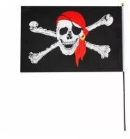 Флаг пиратский черный 
