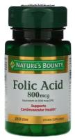 Таблетки Nature's Bounty Folic Acid