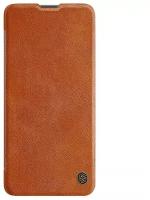 Кожаный чехол-книжка Nillkin Leather Qin для Xiaomi Redmi Note 11 Pro+ 5G global коричневый