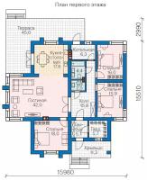 Проект газобетонного дома Catalog-Plans-62-03 (149,28кв. м, 15,98x15,01м, газобетон 400)