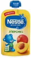 Пюре персиковое, Nestle, с 4 мес, пауч, 90г