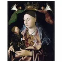 Репродукция на холсте Мадонна с младенцем (The Virgin and Child) №16 Антонелло да Мессина 30см. x 38см