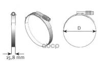 Din98871_хомут Червячный! 44-67X16мм (Нерж) DINEX арт. 98871