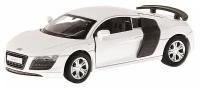 Машина автопанорама Audi R8 GT, белый металлик, 1/43, инерция, в/к 17,5*12,5*6,5 см