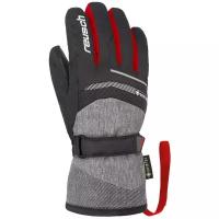 Перчатки Reusch, размер 5.5, black/black melange/fire red