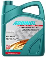 Моторное масло ADDINOL Super Power MV 0537 5W-30, 4 л