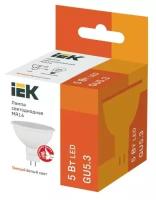 IEK Лампа светодиодная IEK MR16 софит, 5Вт, 230В, 3000К, GU5.3 MR165-230-30GU5