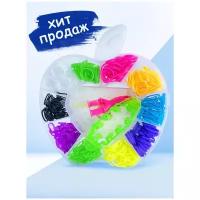 Color Kit / Набор резинок для плетения браслетов / Набор резинок для плетения браслетов Яблоко 660 шт. 5 видов деталей RZ5