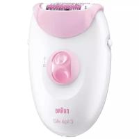 Эпилятор Braun 3270 Silk-epil 3, белый/розовый