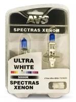 Газонаполненные лампы AVS SPECTRAS Xenon 5000K H1 12V 75W, комплект 2+2 (T-10) шт