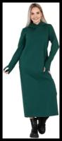 Платье женское/ElenaTex/N.E.W./П-135(футер);60 размер; темно-зеленая