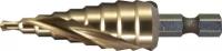 Сверло ступенчатое по металлу MAKITA D-40179 ступенчатое hss-tin с спиральным желобком, 4-12, 1
