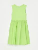 Платье Sela, хлопок, размер 152, зеленый