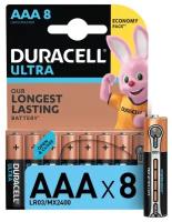 Батарейка алкалиновая Duracell Ultra Power, AAA, LR03-8BL, 1.5В, 8 шт