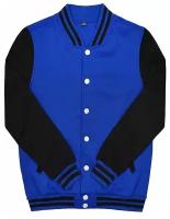 Куртка бомбер / Street Style / Varsity Classic Jacket V 2 / синий с чёрными рукавами / (M)