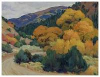 Репродукция на холсте Осенний пейзаж №19 Шарп Генри 65см. x 50см