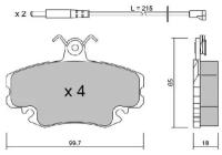 Дисковые тормозные колодки передние TRIALLI PF 4395 (4 шт.)