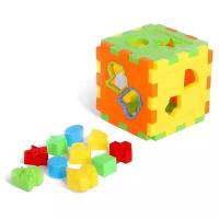 Развивающая игрушка-сортер «Куб» со счётами (1шт.)