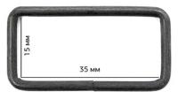 Рамка металлическая TSW 35х 15х 2,5мм цв. оксид уп. 500шт