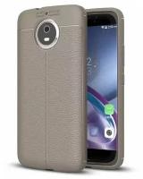 Чехол-накладка Litchi Grain для Motorola Moto G5S (серый)