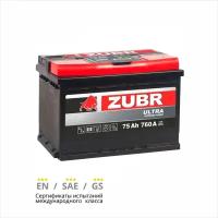 Аккумулятор автомобильный ZUBR Ultra 75 Ah 760 A обратная полярность 278x175x190