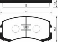 Колодки тормозные передние Sangsin Brake SP1255