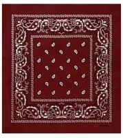 Бандана / Classic / Paisley Cotton 55х55 см / бордовый / (One size)