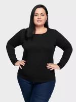 Лонгслив PLUS Size базовый черный 6XL