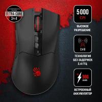 Mouse A4Tech Bloody R90 Plus black optical (5000dpi) cordless USB for gamer (8but)