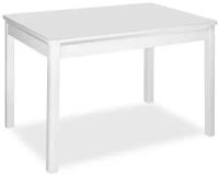 Стол с матовым стеклом CUBO 110 White Silk/White. Размер стола: 110(142)х70х75 см